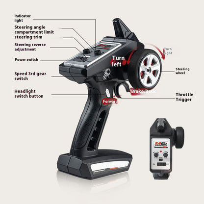 US Stock 12.6 Inches PVC Shell SCY 16304 1/16 AWD Remote Control Drift Car RC Model Vehicle 380 Brushed Motor 30A ESC Ball Bearing RTR