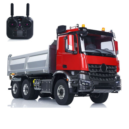 MD 1/14 6*6 Metal RC Hydraulic Dumper Truck 3348 2025Type 6WD Radio Controlled Tipper Lorry Car Model Metal Chassis 2Speed Gearbox Light Sound ESC Motor