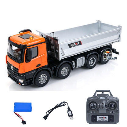 Fast Free Shipping for EU HUINA 1/14 RC Dump Truck 1536-1 - Metal 8X8 RTR