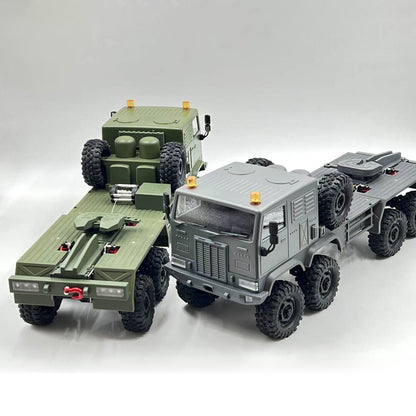 In Stock 1/18 Remote Control Military Truck 8X8 All Wheel Steering Electric RC Off Road Vehicle Model 2Speed Gearbox RTR Metal Chassis