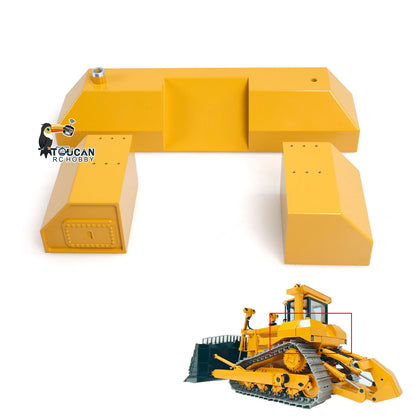 JDModel Metal Dozer Blade Fuel Tank Tracks for 1/14 JDM-98 DXR2 RC Hydraulic Bulldozer DIY Model for Construction Vehicle Enthusiast