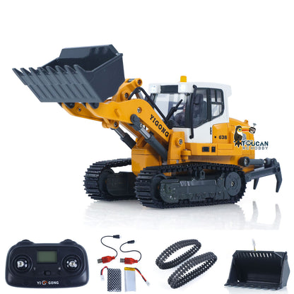 Fast Free Shipping for EU LR636 1/50 RC Tracked Loader Electric Lifting Radio Control Model Vehicle Metal Openable Bucket Tracks Ripper Soil Loosening Hook