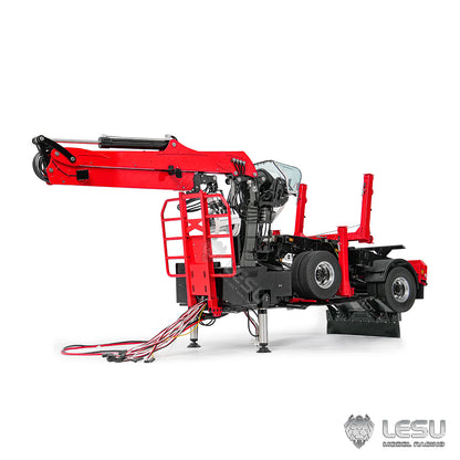 TOUCAN RC HOBBY LIMITED-TIME SALE LESU A0052 1/14 Metal Hydraulic RC Timber Transport Truck Mounting Base with 8CH Reversing Valve Grapple 360 Degree Crane 2Axles Trailer