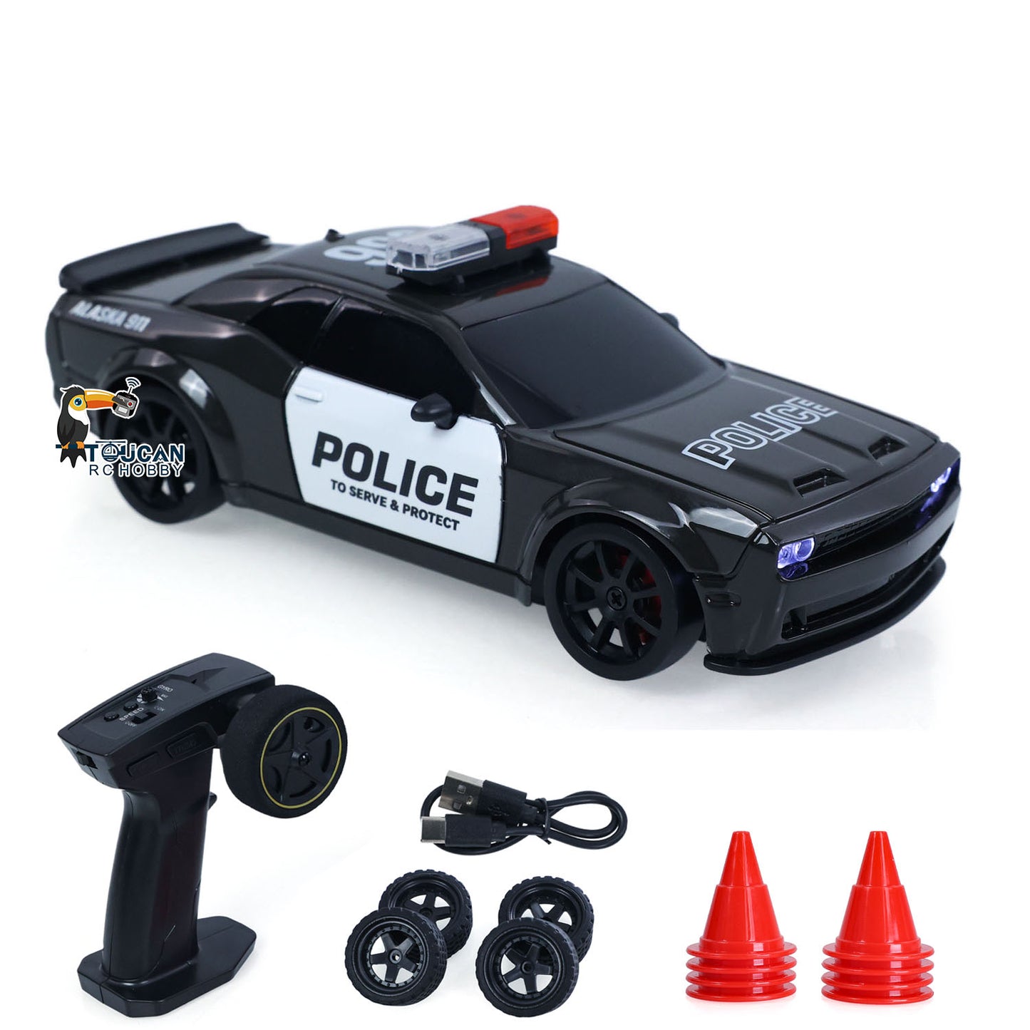 JBL 4WD 1/36 Plastic RC Drift Car 3615 25KM/H High Speed Model Gyroscope Indoor Outdoor Mini Racing Car LED Lights Battery Radio