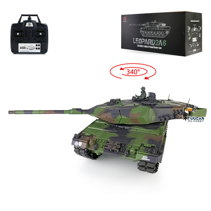 2.4Ghz Remote Control RC Tank Heng Long 1/16 Scale TK7.0 Main Board Leopard2A6 3889 Ready to Run Shooting BBs Turret Rotating