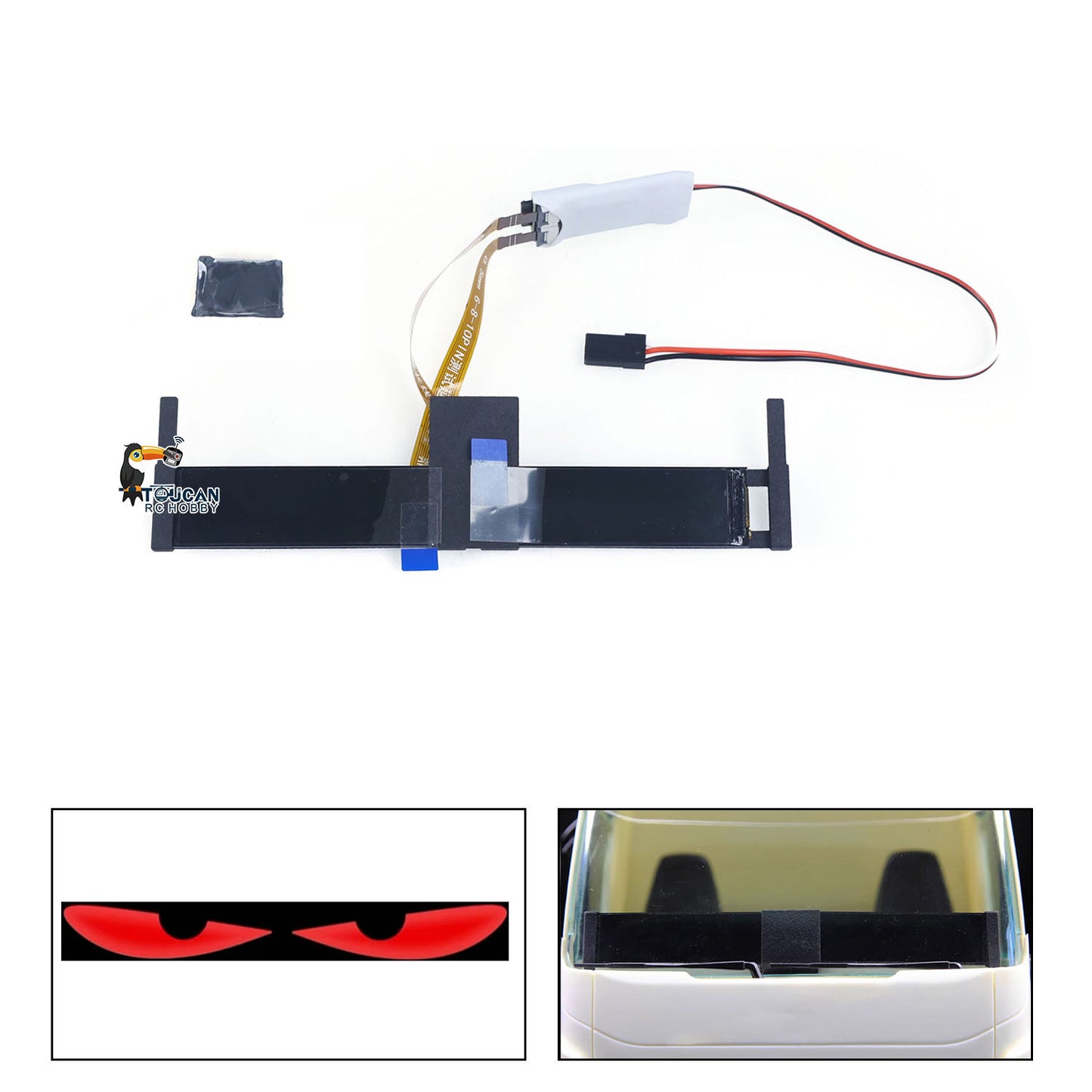 Plastic BITRC LHY Soul Eye LED Light for DIY Tamiya 1:14 Remote Control Tractor Truck 544x72 Resolution 6V Voltage Plug and Play