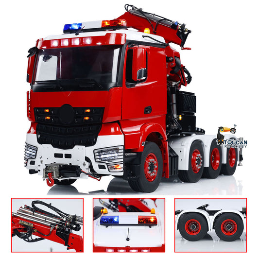 LESU 8x8 1/14 Hydraulic RC Equipment Remote Control Crane Tractor Truck Fly Jib Cars Hobby Model PNP/RTR Upgraded Ver