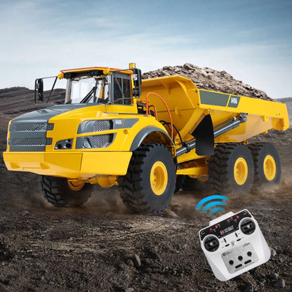 In Stock Metal DoubleE 1/16 Remote Control Articulated Dumper 6WD Electric Remote Control Truck Model 10KG Load Capacity Openable Door