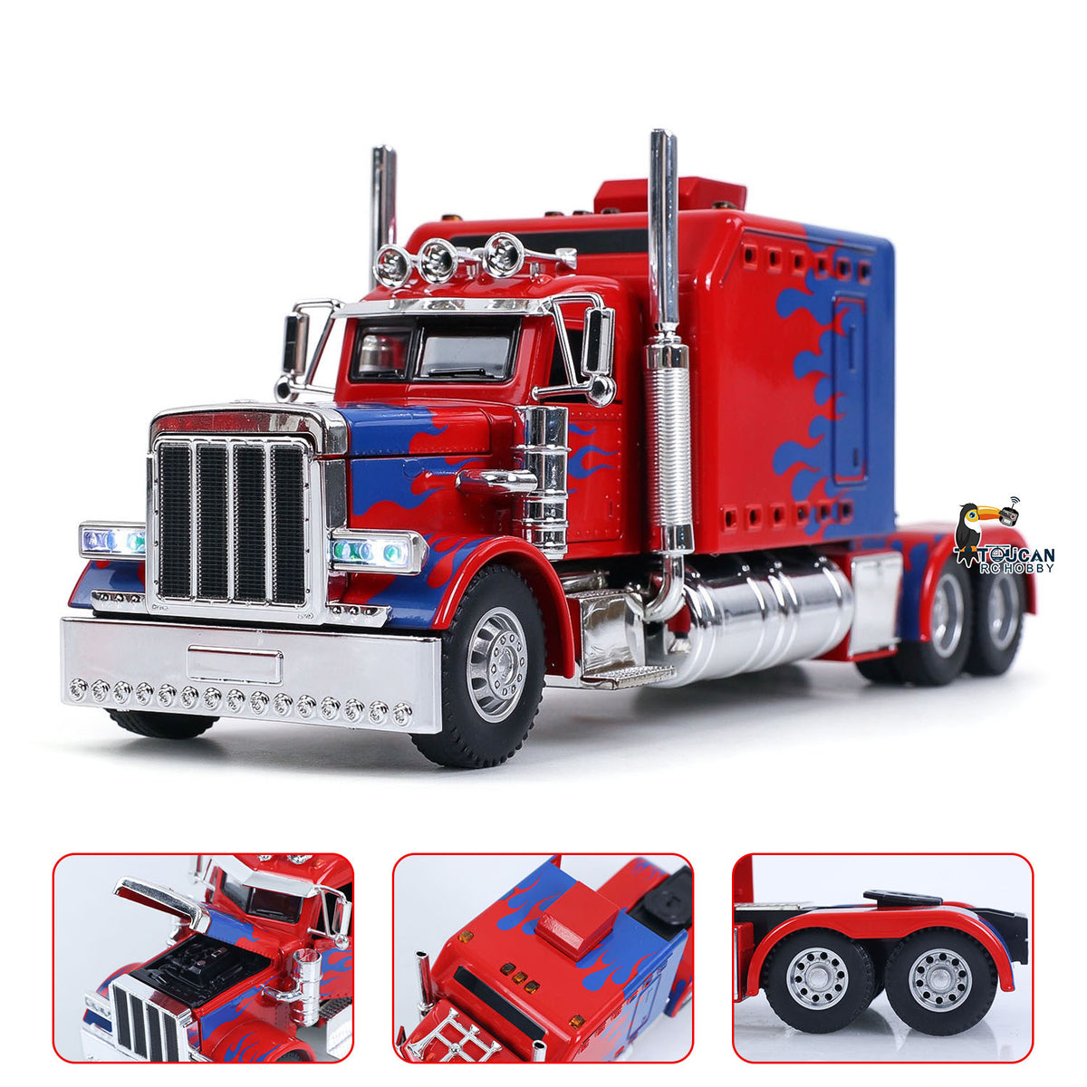 TOUCAN RC HOBBY 1/24 Alloy American Tractor Truck 389 - RTR Lights