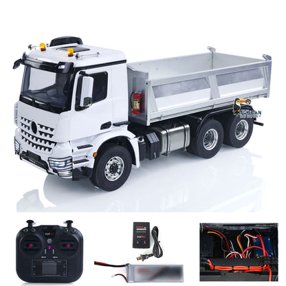 Fast Free Shipping 2Speed 3348 Metal Chassis 1/14 RTR RC Hydraulic Dumper Remote Control Tipper Model NO Lock Differential Axle Light Sound Battery