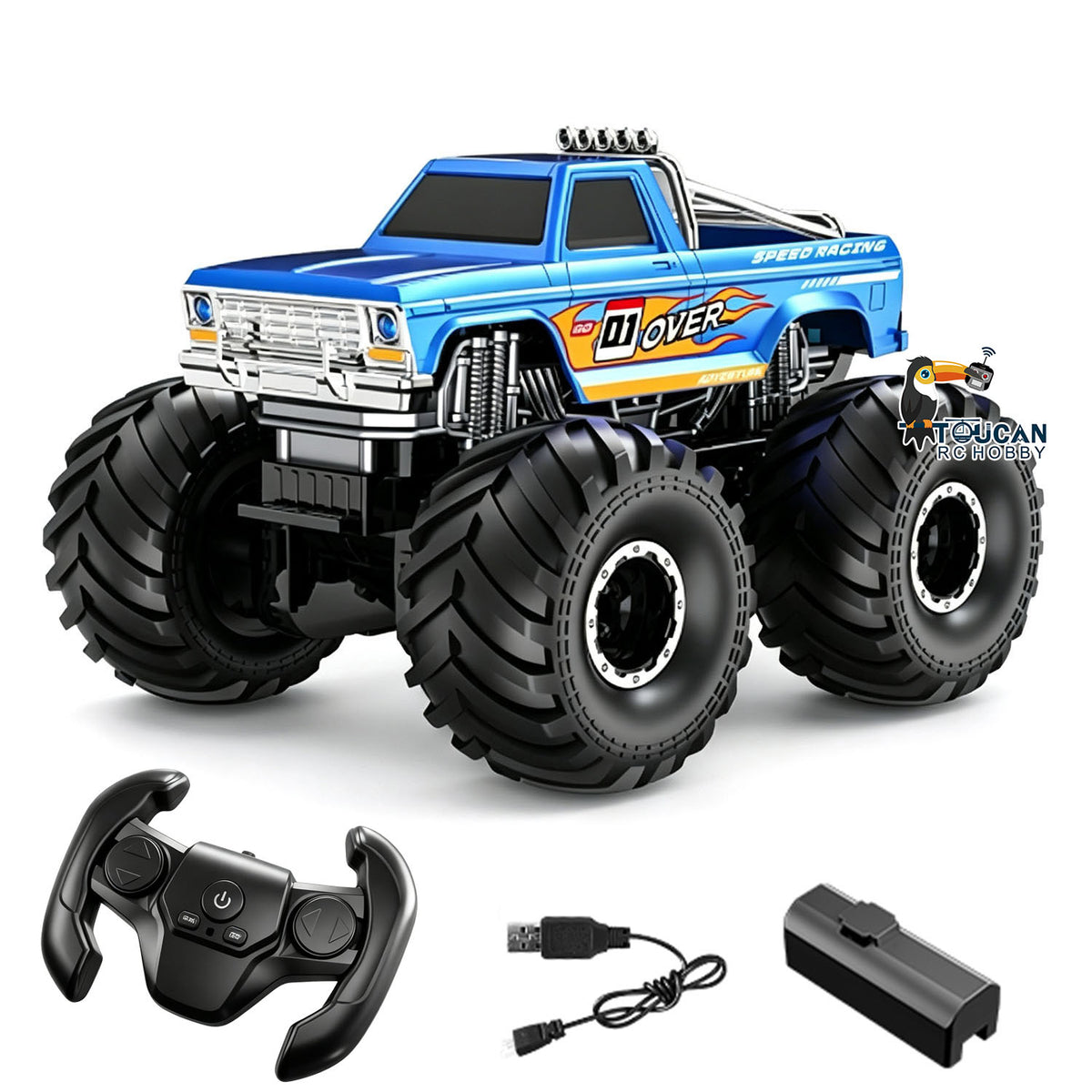 TOUCAN RC HOBBY JJRC Q245 1/20 4WD Plastic Radio Control Off Road Vehicle Remote Control Waterproof Stunt Car All Terrain Amphibious Vehicle
