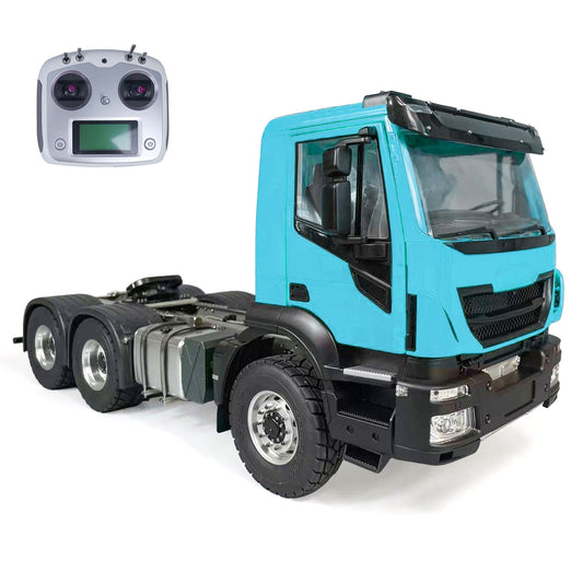 1/14 Metal 6x4 RC Tractor Truck Remote Controlled Car Assembled and Painted Model Differential Lock Light Sound System