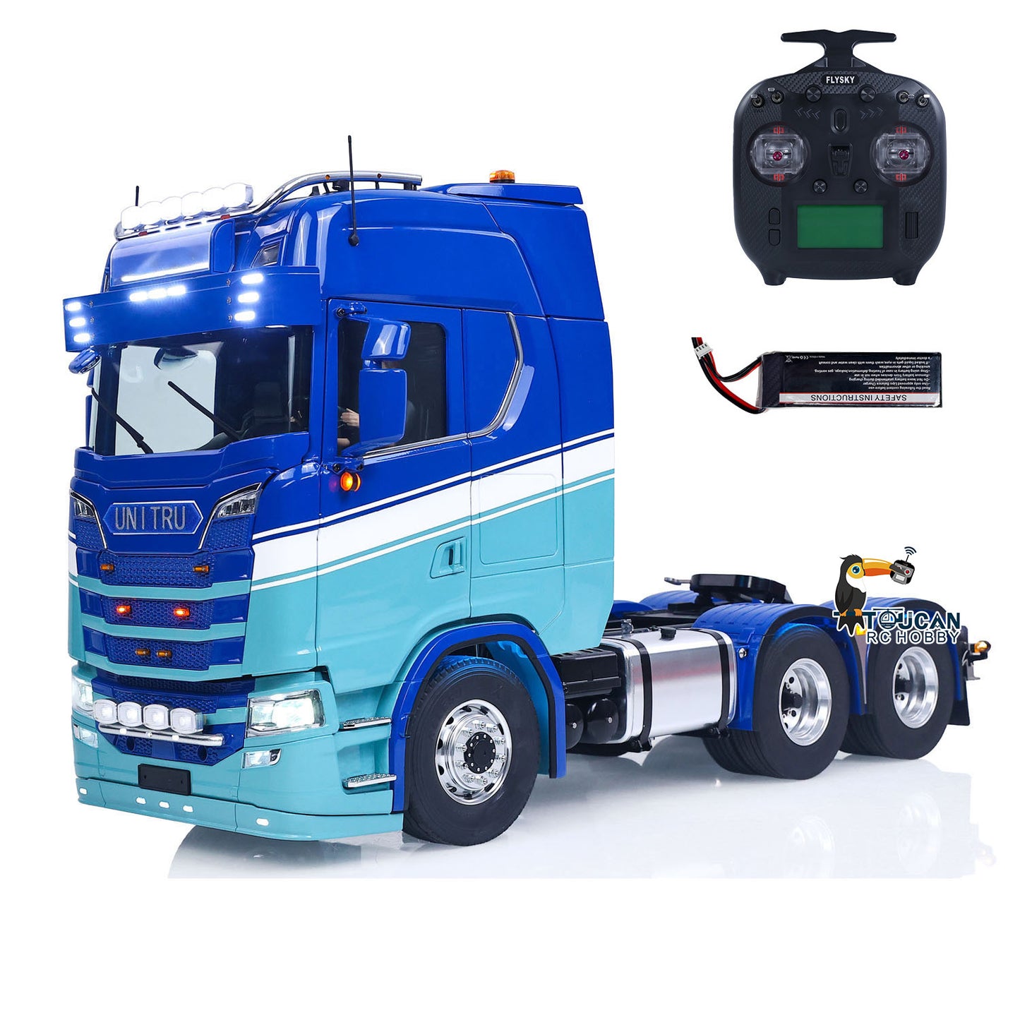 In Stock RTR Unitru 06 770S 1/14 Remote Control Tractor Truck 6X6 Metal Chassis 2Speed Gearbox Smoke Lights Sounds Brushless Motor ESC