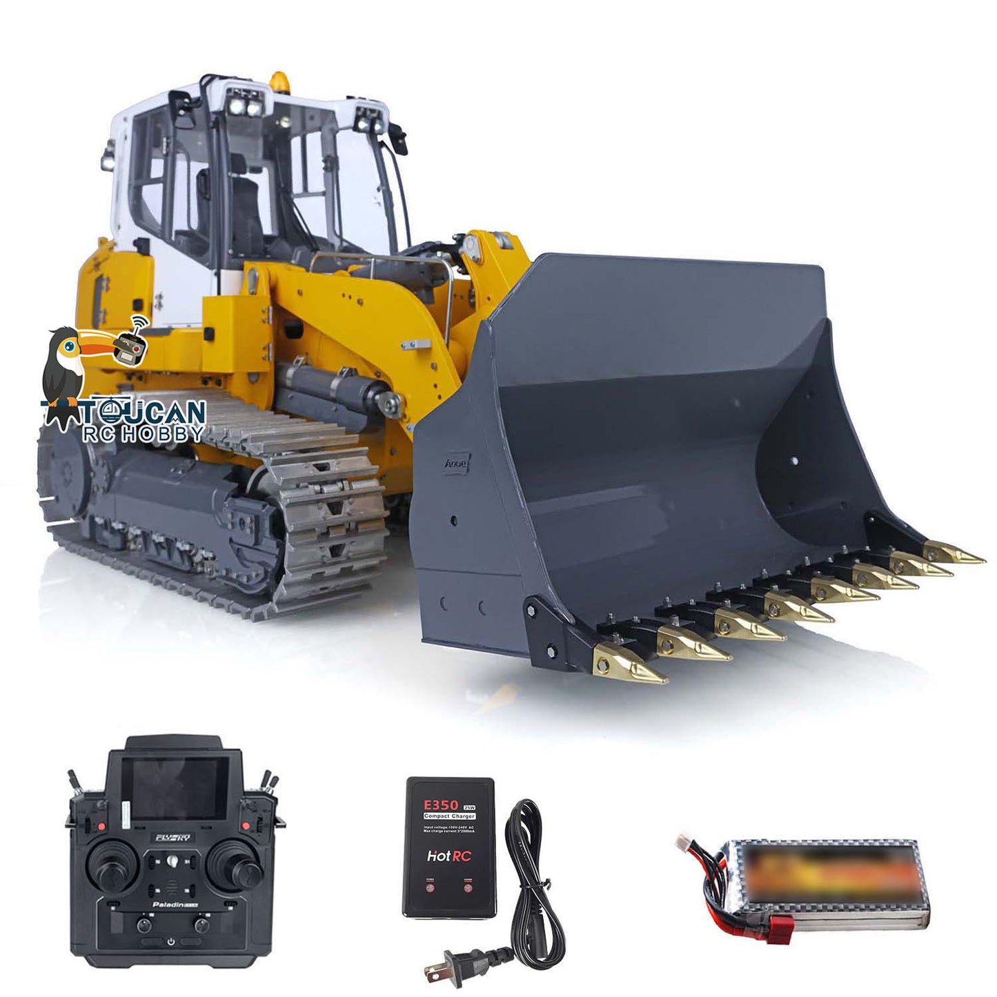 LESU LR636 1/14 Metal Hydraulic RC Wheel Loader Model with Sound Light System for Construction Vehicle Enthusiast Backyard Fun