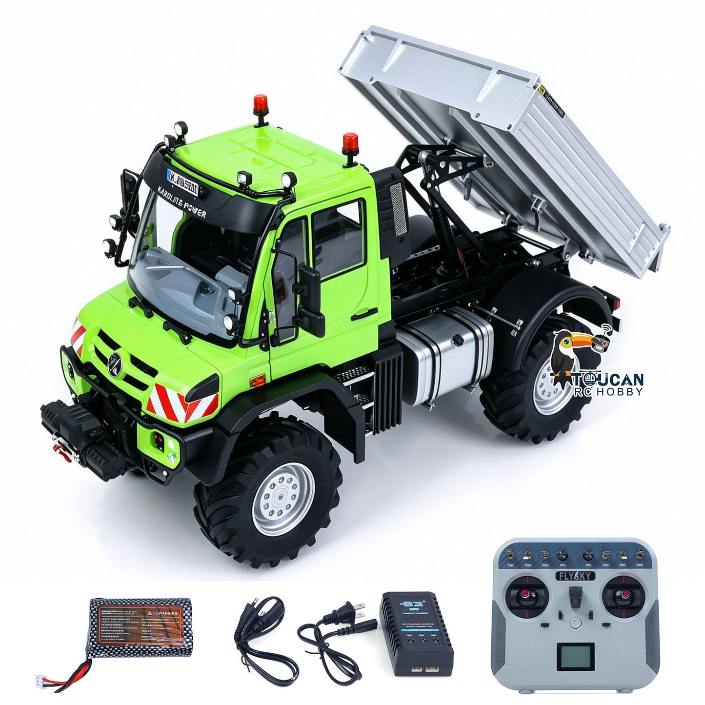 Kabolite 5501 1/14 Metal RC Crawler Electric Lifting ATV Off Road Truck Lorry 4X4 Axle Differential Lock 2-Speed Transmission Light Sound System