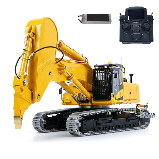 TOUCAN RC HOBBY LESU PC500 1/14 RC Metal Excavator B0020 Model Hydraulic Crawler Digger with Rock Arm Light System 3CH Valve Brushless Motor ESC