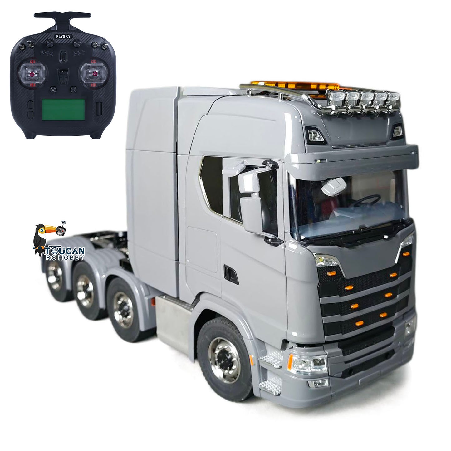 In Stock SC 770S 1/14 8*8 Radio Control Tractor Truck Wheel Side Reduction Axles Three Speed Transmission Hobbywing 1060 ESC 35T Motor