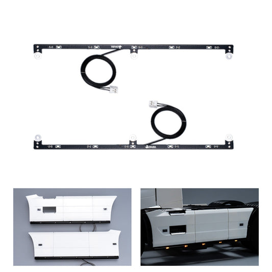 5V LED Plastic Side Skirt  PCB Light Board Warning Lamp for 1/14 DIY TAMIYA RC Tractor Truck Model FH16 XL750 56375 Vehicle Car