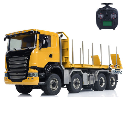 Toucanhobby G88 1/14 Metal 8x8 RC Roll On Off Hydraulic Dump Truck PNP 3 Speed Transmission Differential Lock Axles ST8 Controller Light Sound System for Construction Model Collectors