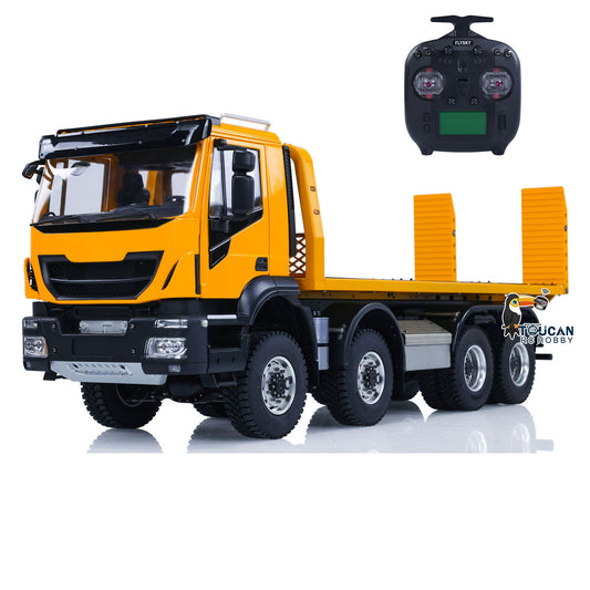 1/14 8x8 RC Hydraulic Equipment Remote Control Rescue Vehicles Wrecker Truck Sounds Lights Assembled Painted Hobby Model DIY