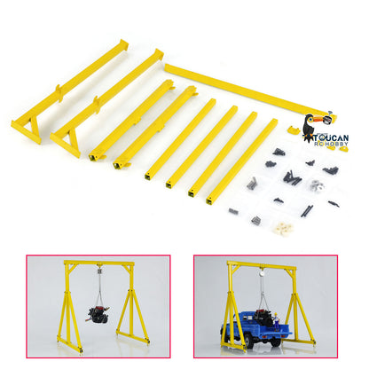 JDModel Metal Chain Block Hoist Gantry Crane for 1/14 RC Crane Remote Control Engineering Vehicles Model