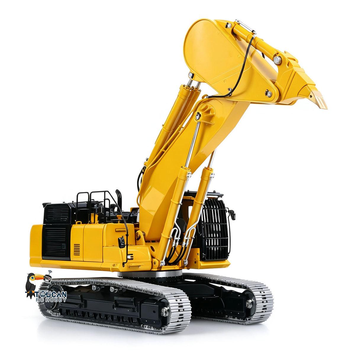 TOUCAN RC HOBBY LESU PC500 1/14 RC Metal Excavator B0020 Model Hydraulic Crawler Digger with Rock Arm Light System 3CH Valve Brushless Motor ESC