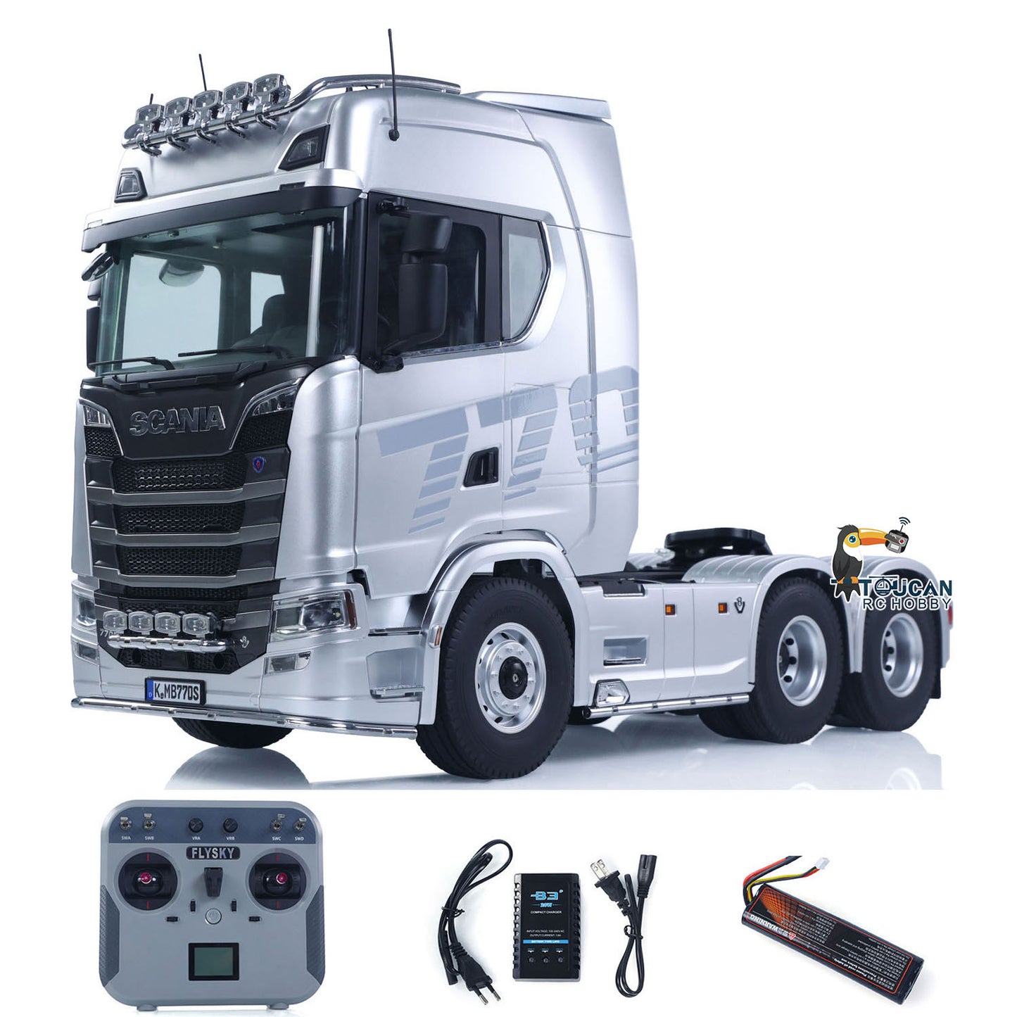 Fast Free Shipping 1/14 KABOLITE RC Tractor Car 770S 100 6x6 Romote Control Truck 2Speed Gearbox Differential Lock Vehicle 6WD Sound Light Model