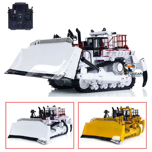 USA Pre-Order by the sea D11T 1/14 Metal RC Hydraulic Bulldozer FlySky PL18EV Radio Control Dozer Model 3 Rear Plows Electric Ladder ESC Servo Motor