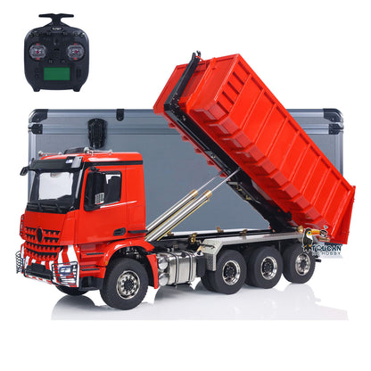 In Stock 1/14 8*8 RC Hydraulic Equipment Radio Controlled Truck Roll Off Full Dumper Car Rear Axle Steering Assembled Painted Vehicles