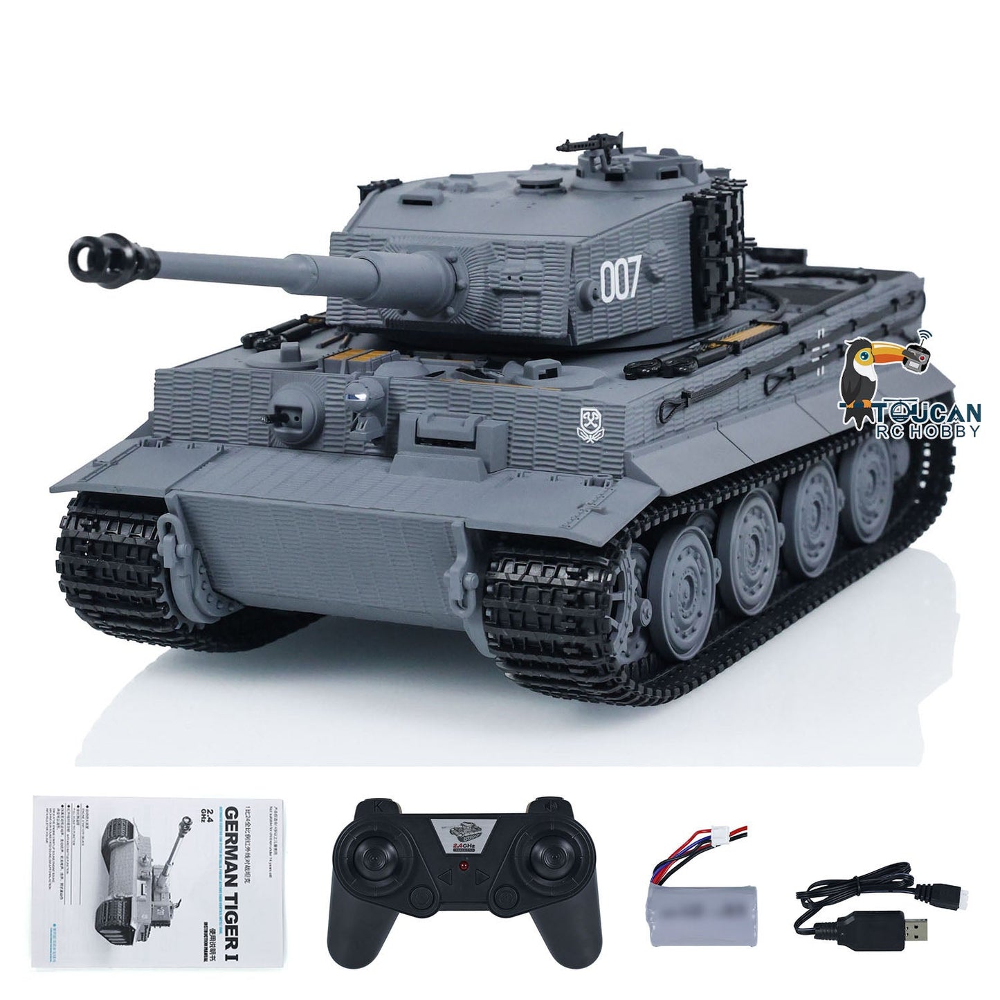Fast Free Shipping 1/24 RC Battle Tank Taigen Tiger I Remote Control Infrared Combat Military Tanks Barrel Recoil LED Flash