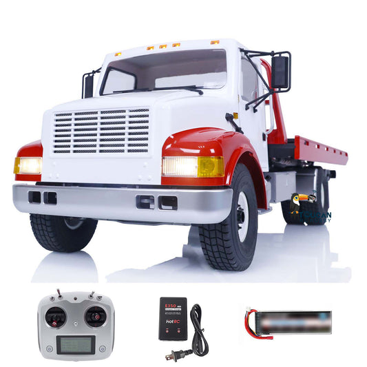 IN STOCK CROSSRC WT4 4x2 1/10 RC Wrecker Truck Remote Control Road Rescue Vehicle Painted Assembled Model Radio Battery Light Sound