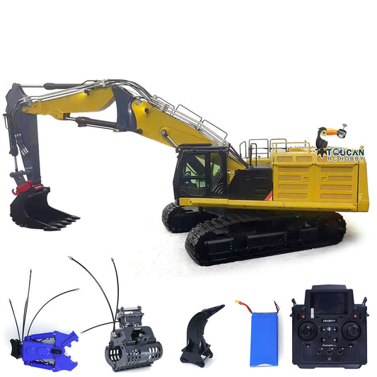 1/14 374 UHD Assembled Painted RC Hydraulic Equipment Remote Control Demolition Excavator RTR Digger Hobby Models Claw Clamp