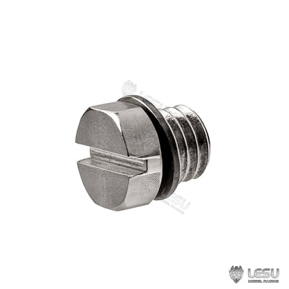 LESU Metal Breather/Nozzle Plug M5 Brass/Steel Nozzle for 1/14 1/12 RC Hydraulic Dump Truck Remote Control Car Construction Vehicles Excavator Loader Forklift Bulldozer DIY Model