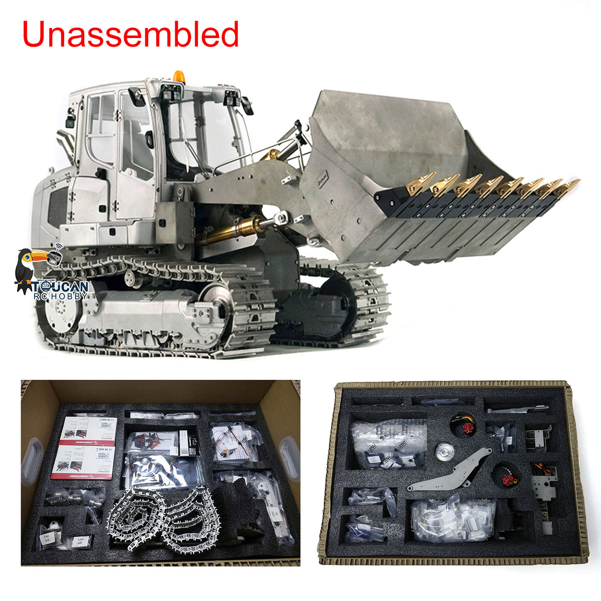 TOUCAN RC HOBBY LESU LR636 1/14 Metal Hydraulic RC Wheel Loader Model with Sound Light System for Construction Vehicle Enthusiast Backyard Fun