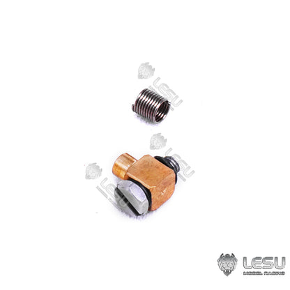 LESU Metal Breather/Nozzle Plug M5 Brass/Steel Nozzle for 1/14 1/12 RC Hydraulic Dump Truck Remote Control Car Construction Vehicles Excavator Loader Forklift Bulldozer DIY Model