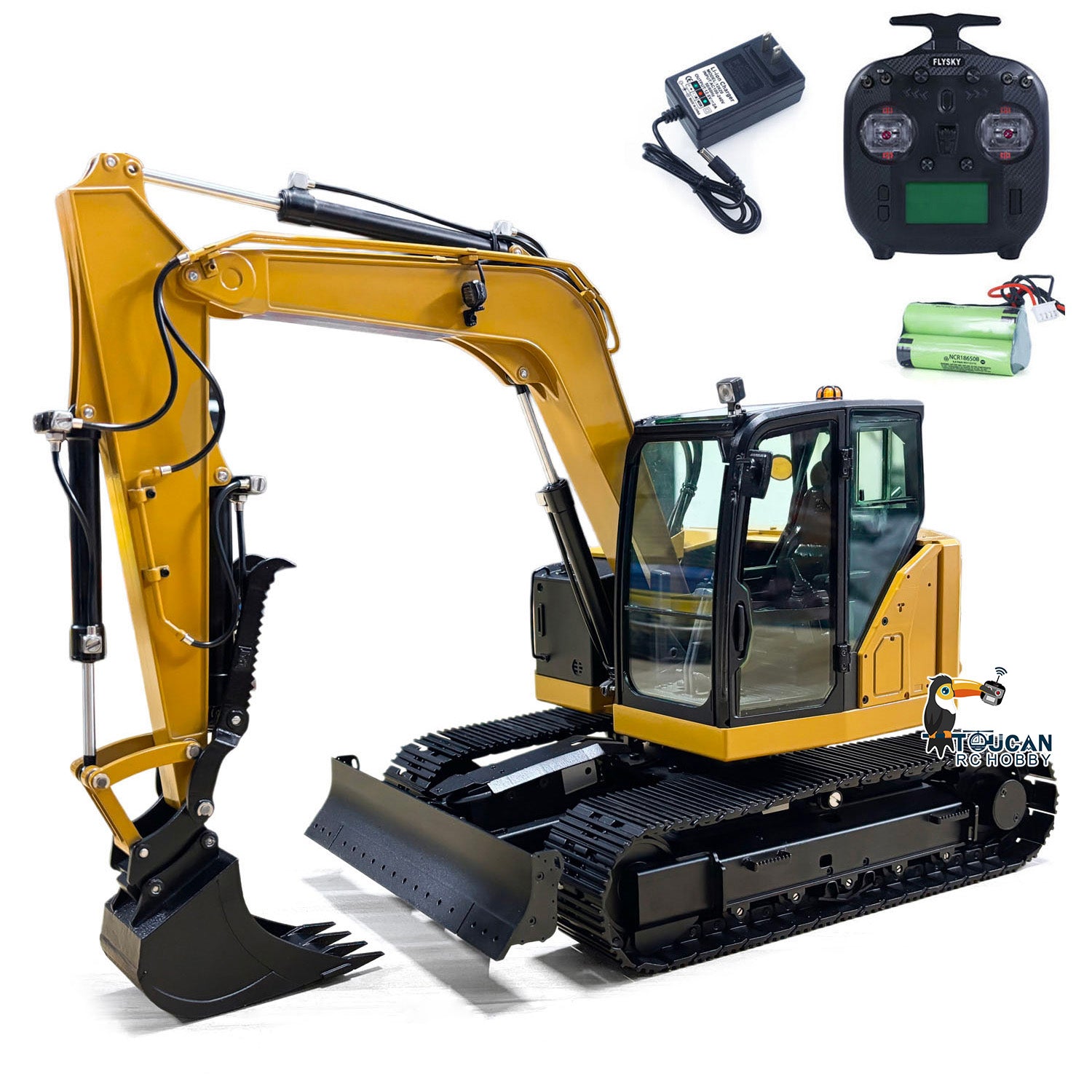 Metal 1/14 C308 Radio Control Hydraulic Excavator 4Valve RC Digger