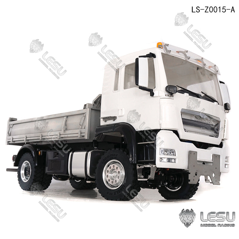 LESU 1/14 Metal 4*4 Chassis TGS Hydraulic Dumper Truck Model Decorative Light Parts Opitonal Versions Battery Charger