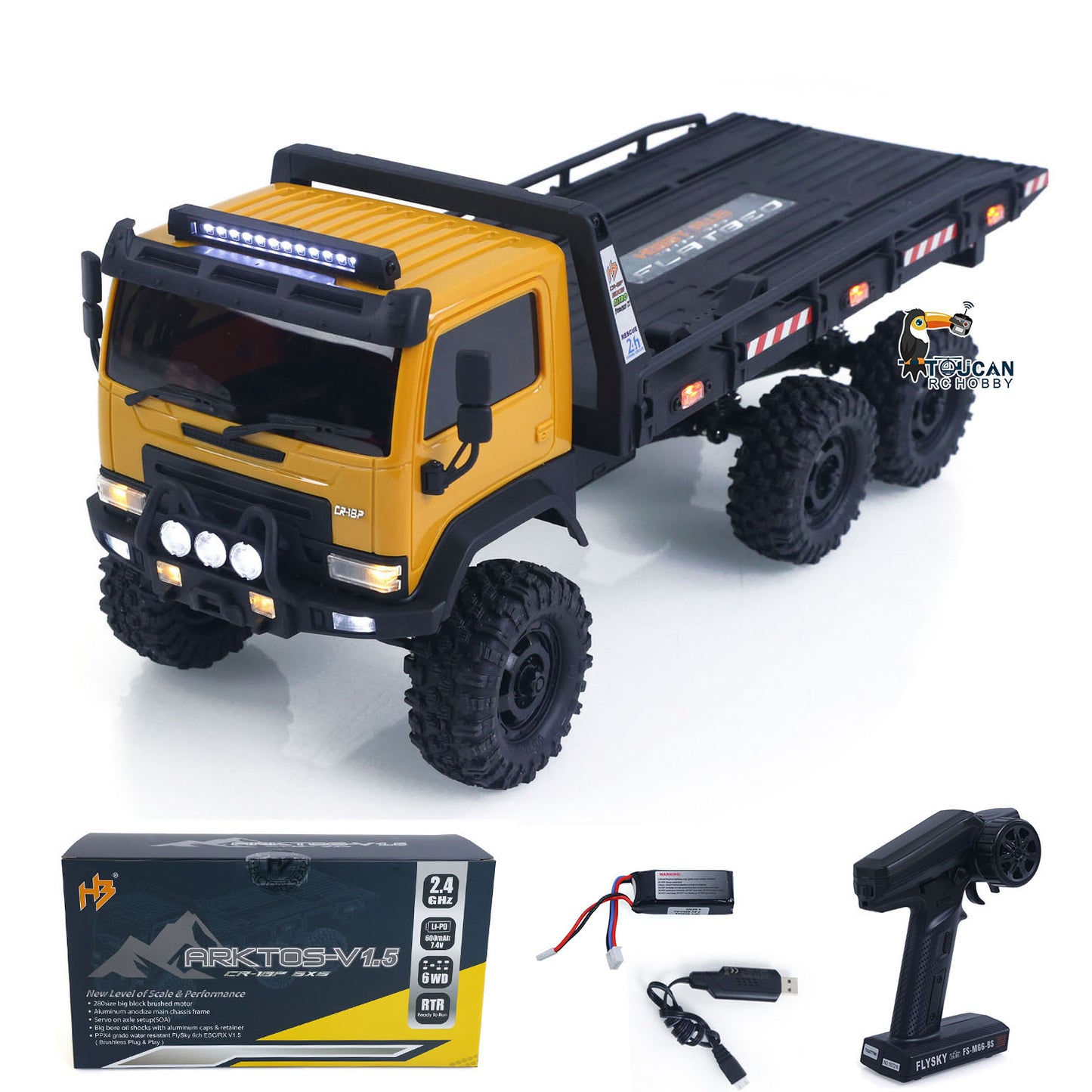 Fast Free Shipping for EU Hobby Plus 1/18 Remote Control Off Road Car 6X6 RC Flatbed Truck 2Speed Gearbox Flysky ESC 280 Brushed Motor 6CH Radio RTR