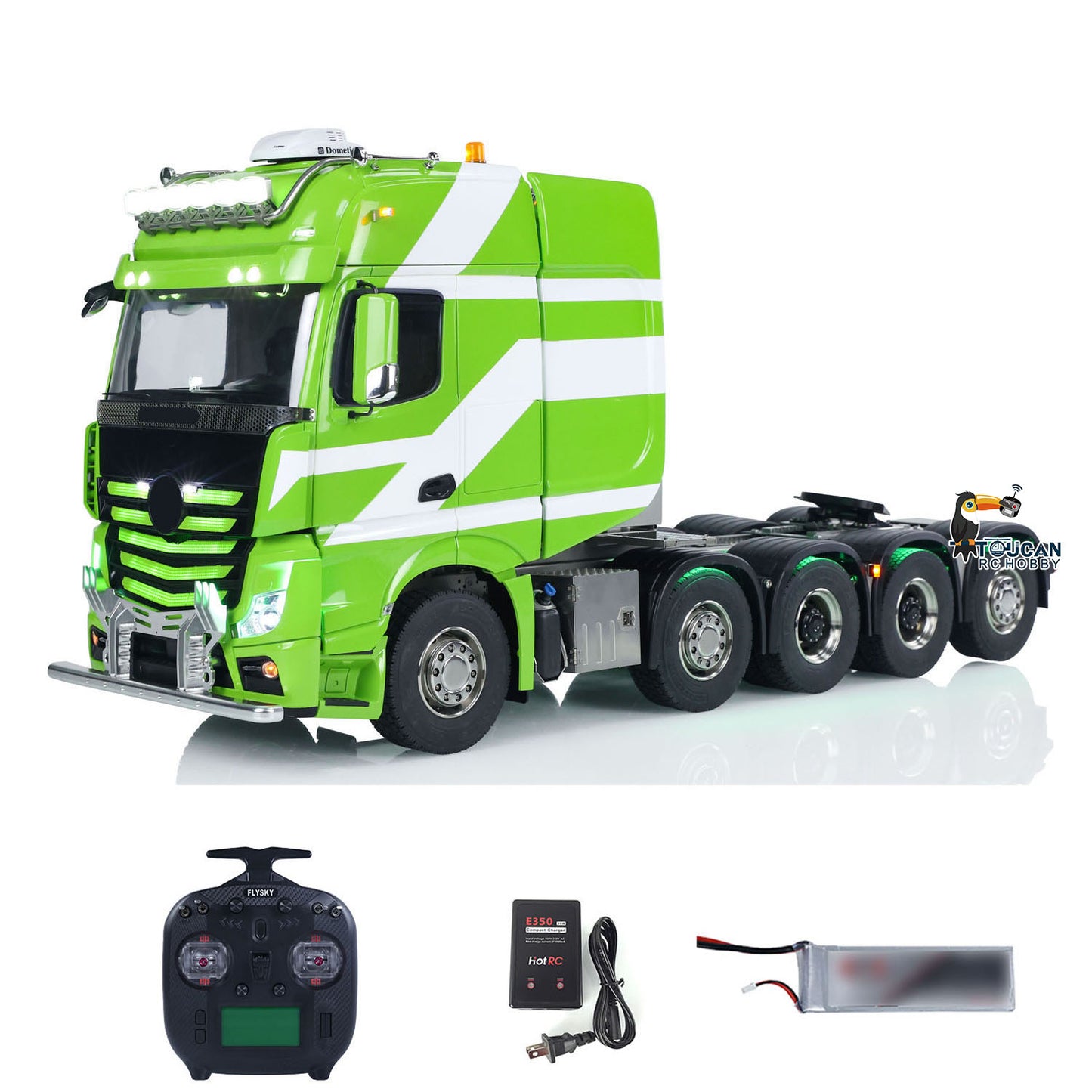 Unitru-01 3363 1/14 RC Tractor Truck Remote Control Lorry Car 10*10 Metal Chassis Smoke ST8 Radio Differential Lock RTR Light