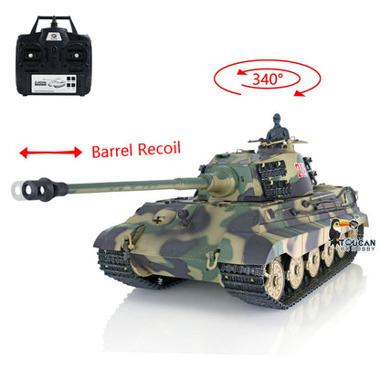 TOUCAN RC HOBBY Henglong 1/16 TK7.0 Plastic German King Tiger Henschel 3888A RTR RC Tank with Barrel Recoil Infrared Combat BB Smoke Unit Sound Light