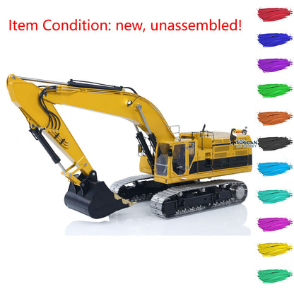 LESU C374F 1/14 Metal Hydraulic RC Excavator Realistic Digger Model B0001 KIT Hobbywing Brushless ESC 6CH Brass Valve Light System for Backyard Fun