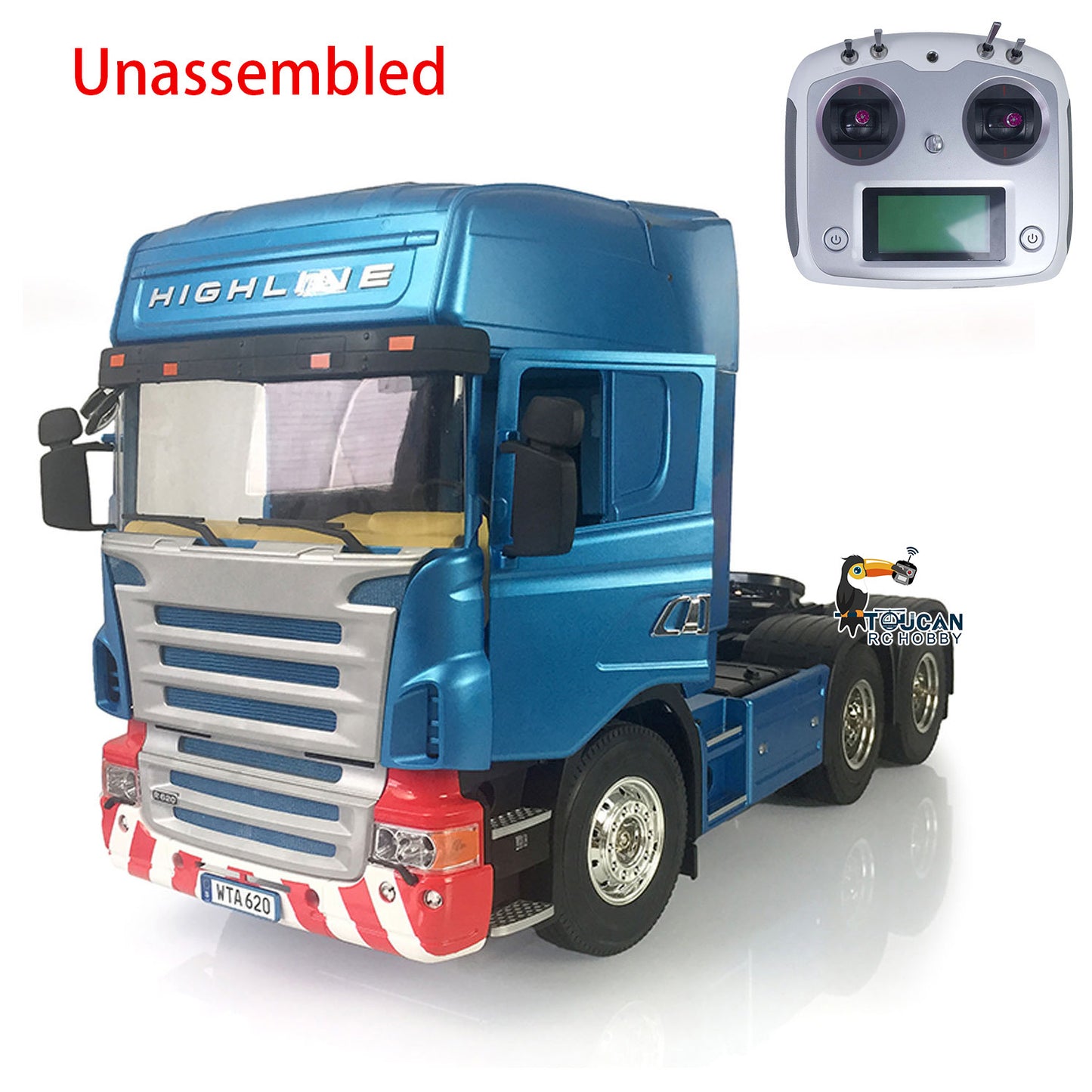 Toucan Hobby 1/14 Painted 3-Axle RC Tractor Remote Controlled Truck Highline DIY Car Hobby Model KIT Englishual book