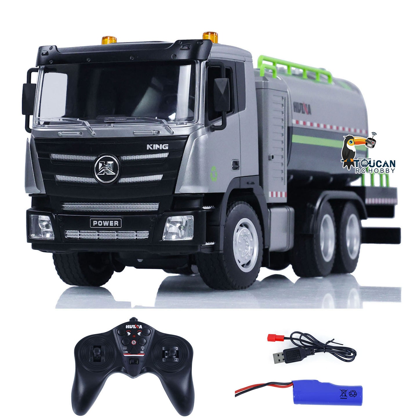 1/18 HUINA 1316 RC Spray Fog Cannon Remote Control Truck 9CH Eletric Car Hobby Model for Children Adults