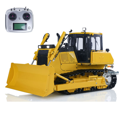 TOUCAN RC HOBBY JZModel 1/12 RC Metal Hydraulic Bulldozer D65EX Radio Controlled Heavy Machine Model Emulated Construction Car I6S Light Sound