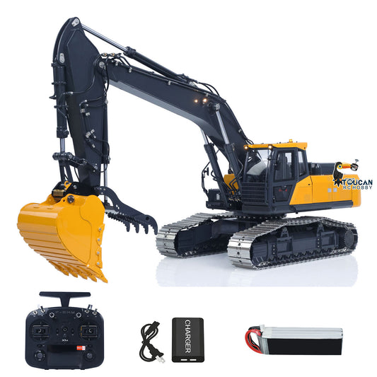 TOUCAN RC HOBBY SFROG 1/14 RC Hydraulic Excavator E400 Metal Remote Control Digger 3 Pumps Pro 6CH Valve Thumb Type Frsky X14 Radio Sound Fans