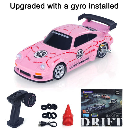 US Stock JIABAILE 993 2.4G Mini RC Drift Car 1/43 Racing Vehicle 4WD Ready to Go Toy Model Gyroscope Radio Battery Lights 4305A
