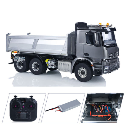 2Speed 3348 Metal Chassis 1/14 RTR RC Hydraulic Dumper Remote Control Tipper Model NO Lock Differential Axle Light Sound Battery