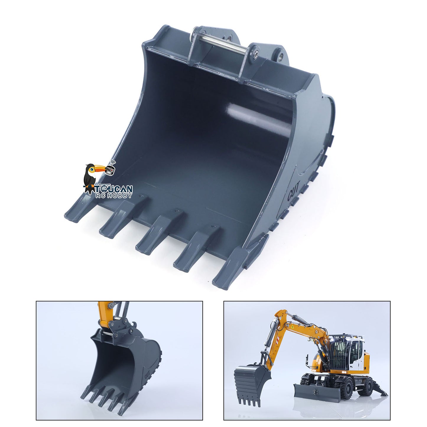 In Stock CUT 1/14 Scale 914 5-ways Radio Control Hydraulic Excavator Valve Metal Remote Control Earth Digger Hobby Model RTR Machine ESC Servo Motor