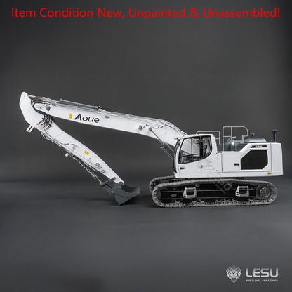 LESU AOUE LR945 KIT Unit 1/14 RC Hydraulic Long-reach Excavator CNC Extended Arm Digger Model Light 7CH Valve 4MPa Pump LCD