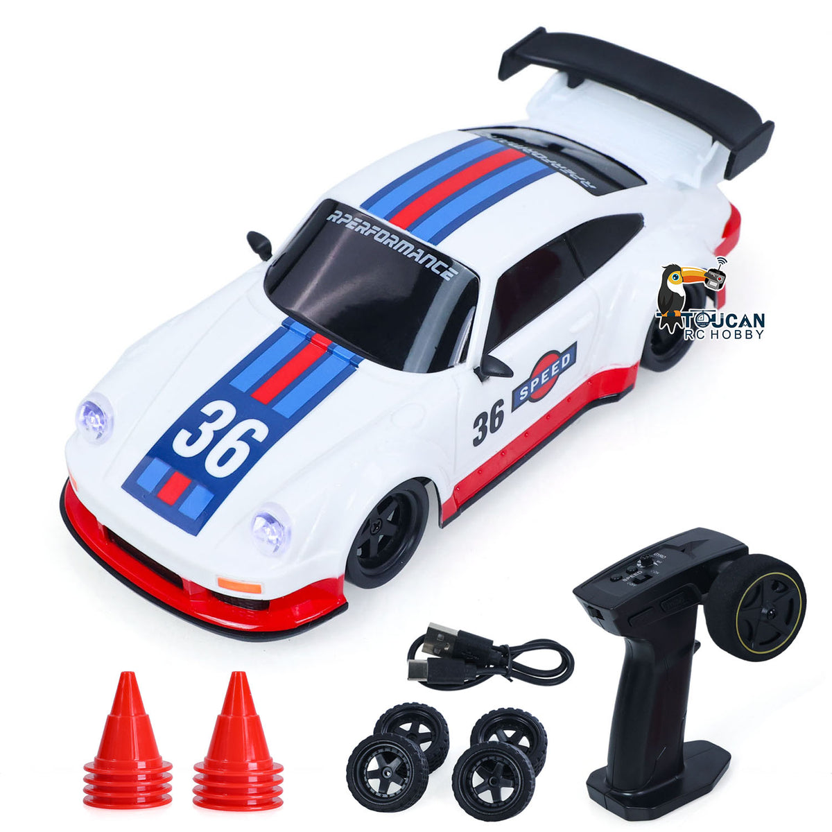 TOUCAN RC HOBBY US Stock 25KM/H High Speed 4x4 Plastic JIABAILE 1/36 RC Drift Car 3613 Gyroscope CNC C-hubs Indoor Outdoor Mini Racing Vehicle Battery Radio